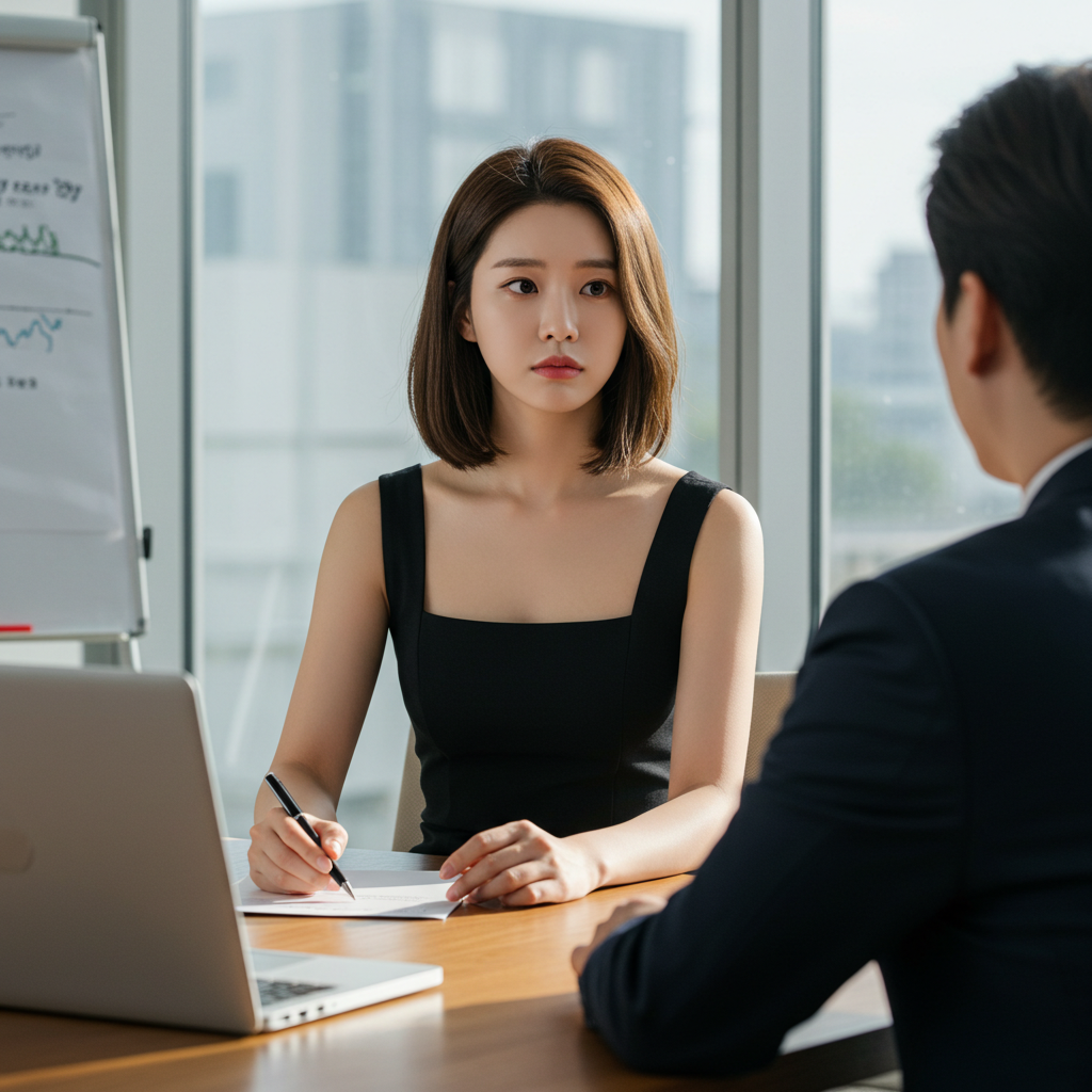 연봉 협상하는 장면